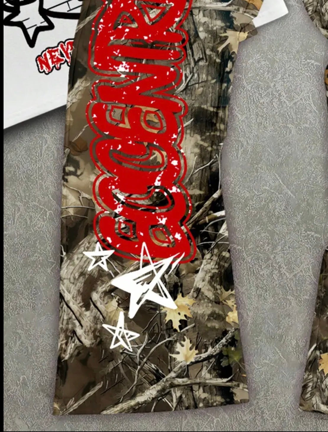 Cartoon Graffiti Pants Set