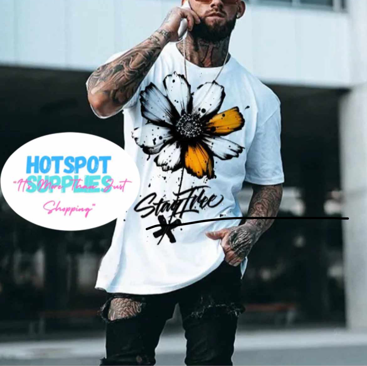 Oversized Flower Trap Tee