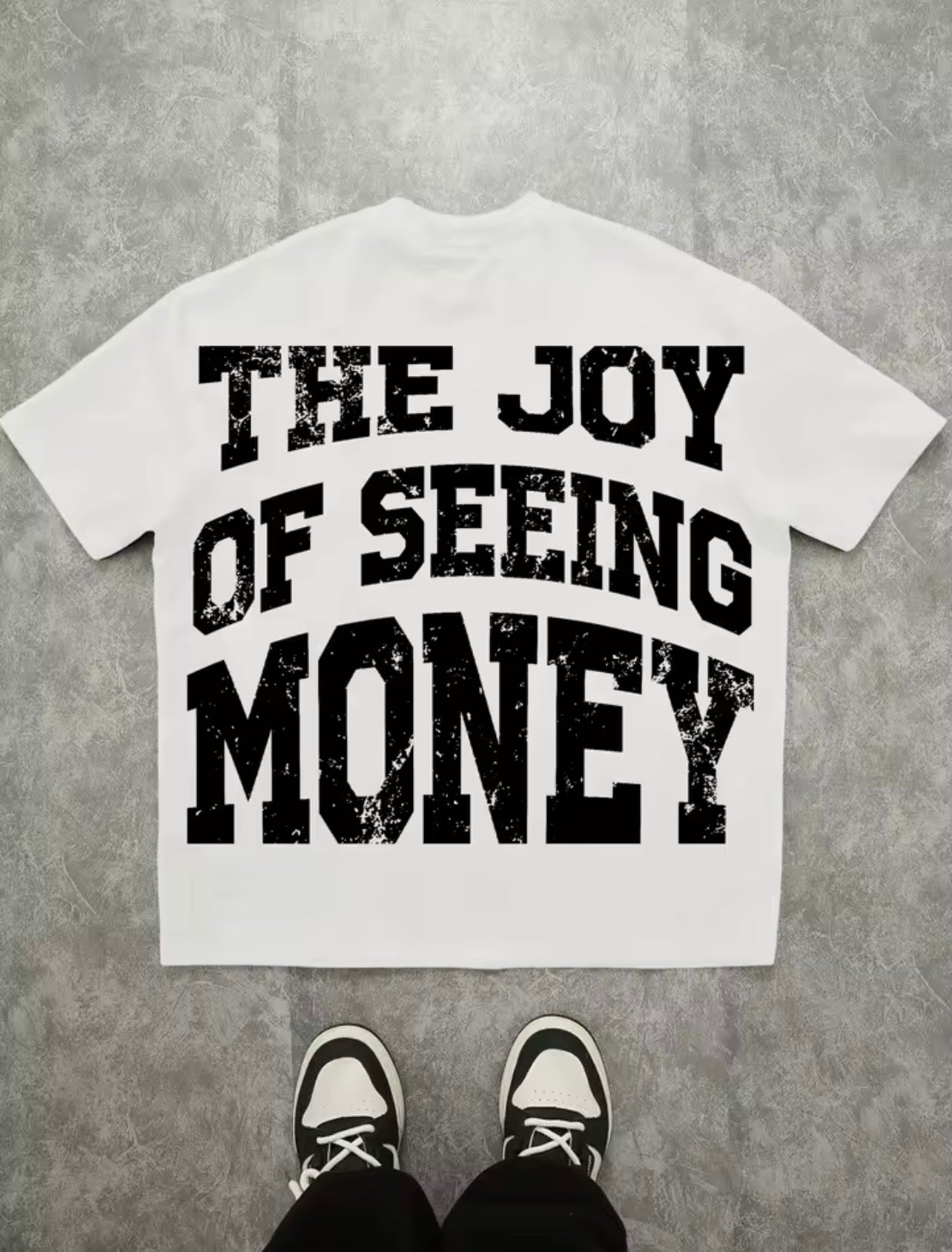 Oversized Street Hip Hop Cash Money Portrait Graphic Cropped TEE