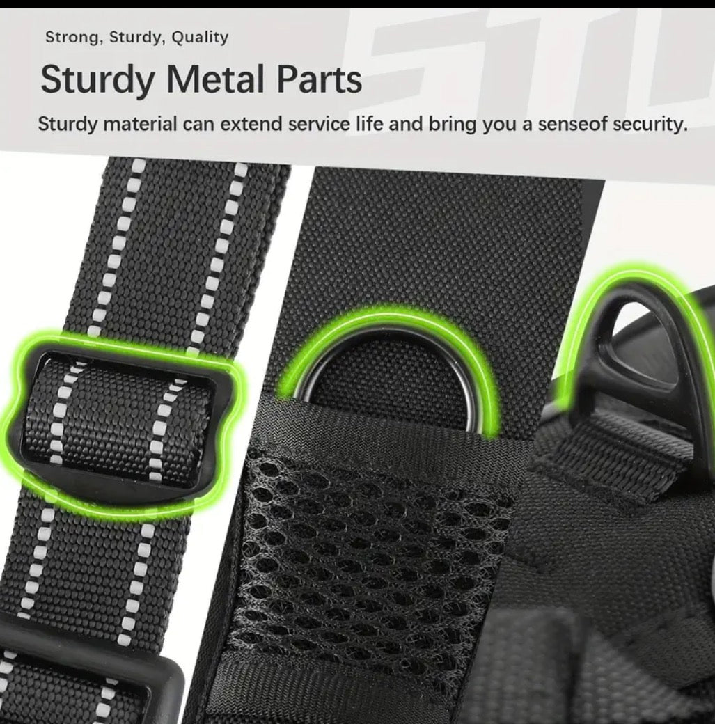 3pcs Escape-Proof Dog Harness & Leash & Poop Bag Dispenser Set,Adjustable, Soft, Comfortable, Breathable Dog Vest,Night reflex, suitable for medium and large dogs walking